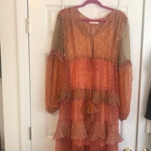 Chiffon long Sleeve Maxi Dress